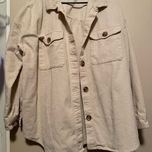 Dip Beige Corduroy Utility Jacket